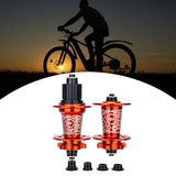 Maxbell Bicycle Front Rear Disc Brake Hubs Aluminium Alloy 32Hole Mountain Bike Hubs Red MS