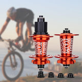 Maxbell Bicycle Front Rear Disc Brake Hubs Aluminium Alloy 32Hole Mountain Bike Hubs Red MS