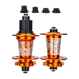 Maxbell Bicycle Front Rear Disc Brake Hubs Aluminium Alloy 32Hole Mountain Bike Hubs Orange MS