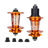 Maxbell Bicycle Front Rear Disc Brake Hubs Aluminium Alloy 32Hole Mountain Bike Hubs Orange MS