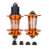 Maxbell Bicycle Front Rear Disc Brake Hubs Aluminium Alloy 32Hole Mountain Bike Hubs Orange MS