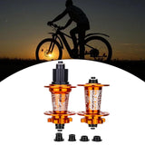 Maxbell Bicycle Front Rear Disc Brake Hubs Aluminium Alloy 32Hole Mountain Bike Hubs Orange MS