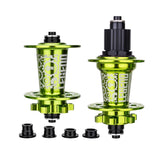 Maxbell Bicycle Front Rear Disc Brake Hubs Aluminium Alloy 32Hole Mountain Bike Hubs Green MS