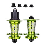 Maxbell Bicycle Front Rear Disc Brake Hubs Aluminium Alloy 32Hole Mountain Bike Hubs Green MS