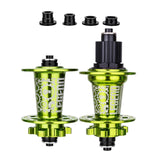 Maxbell Bicycle Front Rear Disc Brake Hubs Aluminium Alloy 32Hole Mountain Bike Hubs Green MS