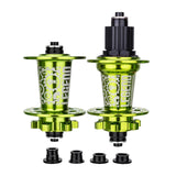 Maxbell Bicycle Front Rear Disc Brake Hubs Aluminium Alloy 32Hole Mountain Bike Hubs Green MS