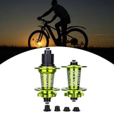 Maxbell Bicycle Front Rear Disc Brake Hubs Aluminium Alloy 32Hole Mountain Bike Hubs Green MS