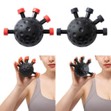 Maxbell Finger Strength Trainer Adjustable Hand Ball for Musician Guitar Training Red