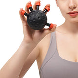 Maxbell Finger Strength Trainer Adjustable Hand Ball for Musician Guitar Training Red