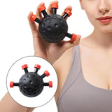 Maxbell Finger Strength Trainer Adjustable Hand Ball for Musician Guitar Training Red