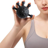 Maxbell Finger Strength Trainer Adjustable Hand Ball for Musician Guitar Training Black