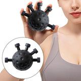Maxbell Finger Strength Trainer Adjustable Hand Ball for Musician Guitar Training Black