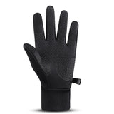 Maxbell Men Winter Gloves Mittens Nonslip Waterproof for Walking Motorcycle Skiing L black