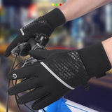Maxbell Men Winter Gloves Mittens Nonslip Waterproof for Walking Motorcycle Skiing XL black