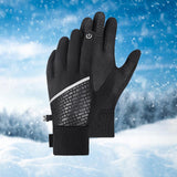Maxbell Men Winter Gloves Mittens Nonslip Waterproof for Walking Motorcycle Skiing XL black