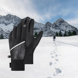 Maxbell Men Winter Gloves Mittens Nonslip Waterproof for Walking Motorcycle Skiing XL black