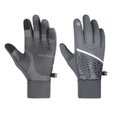 Maxbell Men Winter Gloves Mittens Nonslip Waterproof for Walking Motorcycle Skiing M gray