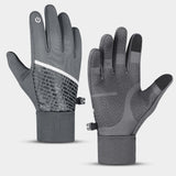 Maxbell Men Winter Gloves Mittens Nonslip Waterproof for Walking Motorcycle Skiing XL gray