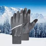 Maxbell Men Winter Gloves Mittens Nonslip Waterproof for Walking Motorcycle Skiing XL gray