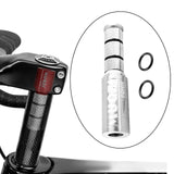 Maxbell Road Bicycle Handlebar Riser Adapter 28.6mm Mountain Bike Fork Stem Extender Argent 123x60mm