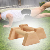 Maxbell Heavy Duty Wooden Parallettes Push up Bars for Gymnastics Exercise Training