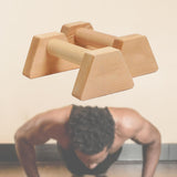Maxbell Heavy Duty Wooden Parallettes Push up Bars for Gymnastics Exercise Training
