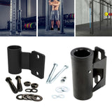 Maxbell Weight Bar Rack with Accessory Triceps Bar Fitness Barbell Holder Storage Black Accessories