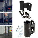 Maxbell Weight Bar Rack with Accessory Triceps Bar Fitness Barbell Holder Storage Black Accessories
