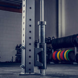 Maxbell Weight Bar Rack with Accessory Triceps Bar Fitness Barbell Holder Storage Argent Accessories