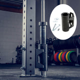 Maxbell Weight Bar Rack with Accessory Triceps Bar Fitness Barbell Holder Storage Argent Accessories