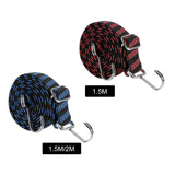 Maxbell Bungee Cord with Hooks Flexible Elastic Rubber Strap for Trucks Trolley Tent 1.5Meters Red