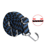 Maxbell Bungee Cord with Hooks Flexible Elastic Rubber Strap for Trucks Trolley Tent 2Meters Blue