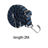 Maxbell Bungee Cord with Hooks Flexible Elastic Rubber Strap for Trucks Trolley Tent 2Meters Blue
