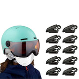 Maxbell 10Pcs Helmet Clip Holder Mask Hook for Sports Skateboard Cycling