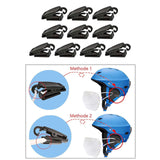 Maxbell 10Pcs Helmet Clip Holder Mask Hook for Sports Skateboard Cycling