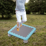 Maxbell Mini Kids Trampoline Workout Toy Jumping Stable for Indoor Home School Blue