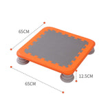 Maxbell Mini Kids Trampoline Workout Toy Jumping Stable for Indoor Home School Orange