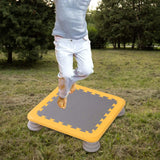 Maxbell Mini Kids Trampoline Workout Toy Jumping Stable for Indoor Home School Yellow