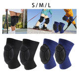 Maxbell Thick Sponge 1Pair Knee Pads Volleyball Gardening Cleaning Protective Sleeve Black S