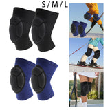 Maxbell Thick Sponge 1Pair Knee Pads Volleyball Gardening Cleaning Protective Sleeve Black S