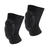 Maxbell Thick Sponge 1Pair Knee Pads Volleyball Gardening Cleaning Protective Sleeve Black S