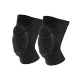 Maxbell Thick Sponge 1Pair Knee Pads Volleyball Gardening Cleaning Protective Sleeve Black S