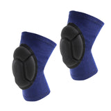 Maxbell Thick Sponge 1Pair Knee Pads Volleyball Gardening Cleaning Protective Sleeve Blue M