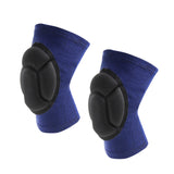 Maxbell Thick Sponge 1Pair Knee Pads Volleyball Gardening Cleaning Protective Sleeve Blue M