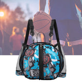 Maxbell Basketball Bag Backpack Lightweight Soccer Waterproof for Football Men Women Blue Backpack