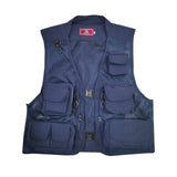 Maxbell Men Fishing Vest Multi Zipper Pockets for Hunting Photography Climbing Blue 3XL