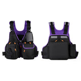 Maxbell Fishing Life Jackets Vest High Buoyancy Fly Fishing Vest for Swimming Sailing Purple