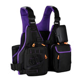 Maxbell Fishing Life Jackets Vest High Buoyancy Fly Fishing Vest for Swimming Sailing Purple