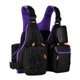 Maxbell Fishing Life Jackets Vest High Buoyancy Fly Fishing Vest for Swimming Sailing Purple