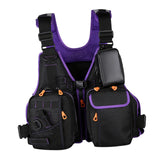 Maxbell Fishing Life Jackets Vest High Buoyancy Fly Fishing Vest for Swimming Sailing Purple